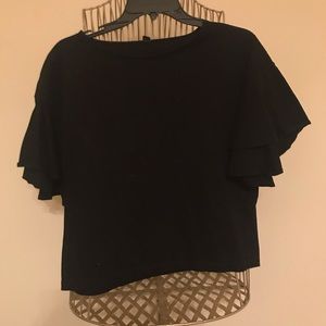 Black blouse with wide sleeves